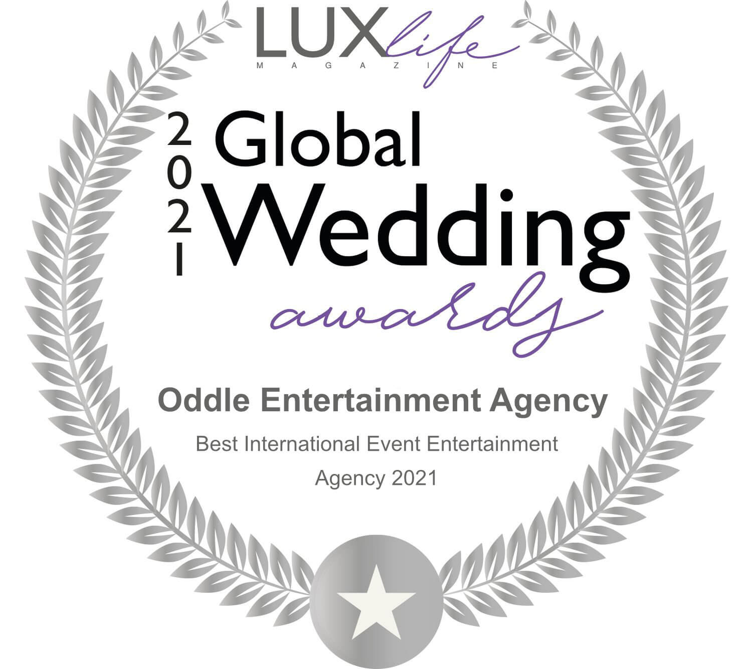 Global Wedding Award 2021 Oddle Entertainment
