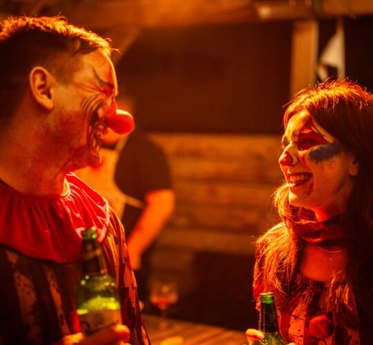 halloween fire performers